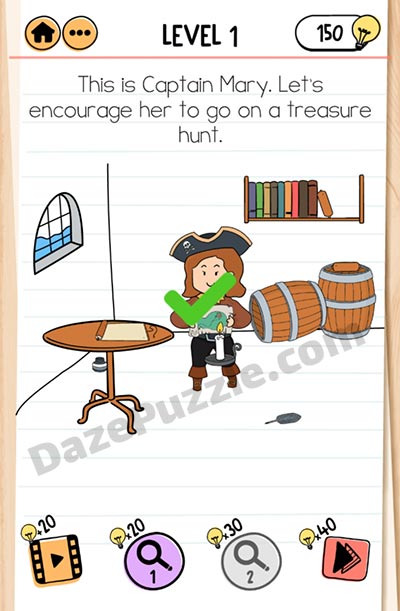 brain test 2 captain mary level 1 answer