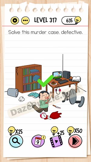 brain test level 317 answer