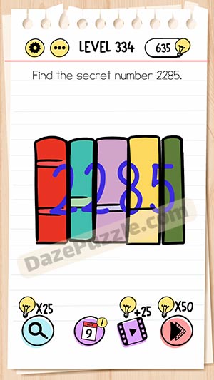 brain test level 334 answer