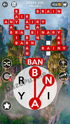 wordscapes level 150 answer