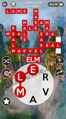 wordscapes level 154 answer