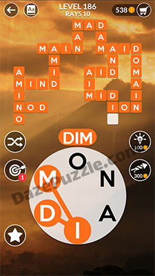 wordscapes level 186 answer