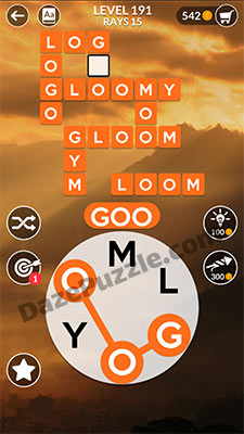 wordscapes level 191 answer