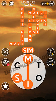 wordscapes level 192 answer