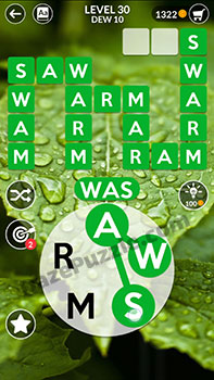 wordscapes level 30 answer