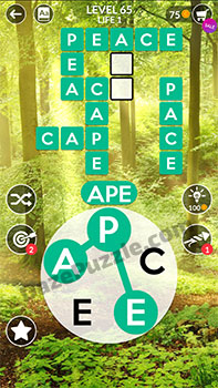 wordscapes level 65 answer
