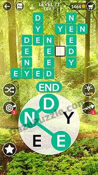 wordscapes level 71 answer