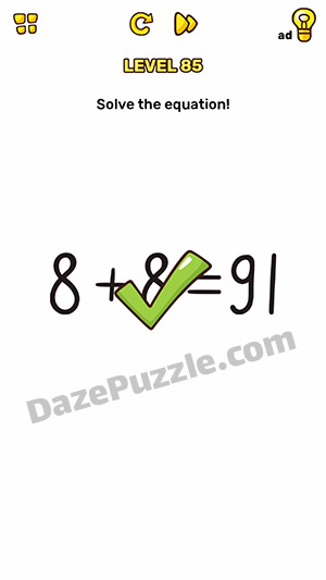 brain blow level 85 answer