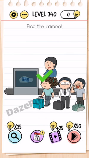 brain test level 340 answer
