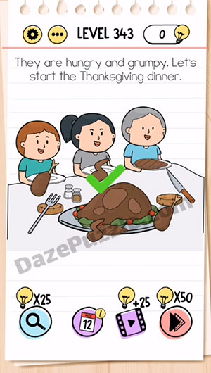 brain test level 343 answer