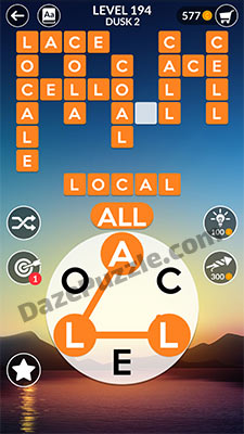 wordscapes level 194 answer