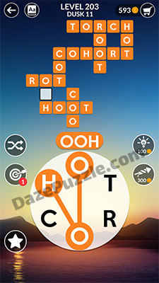 wordscapes level 203 answer
