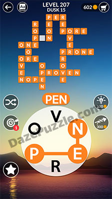 wordscapes level 207 answer