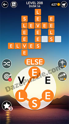 wordscapes level 208 answer