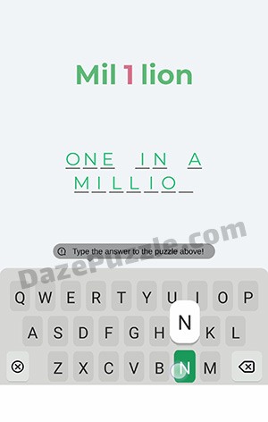 Dingbats Level 47 (Mil 1 lion) Answer