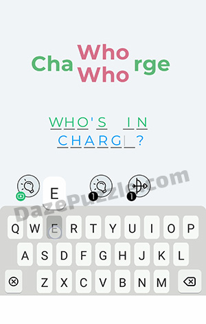 Dingbats Level 46 (Cha Who Who rge) Answer