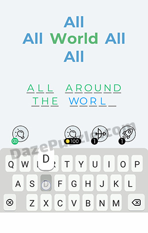 Dingbats Level 76 (All All World All All) Answer