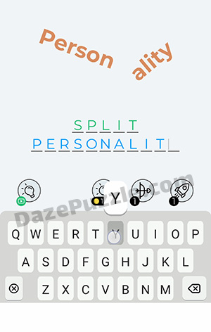 Dingbats Level 66 (Person ality) Answer