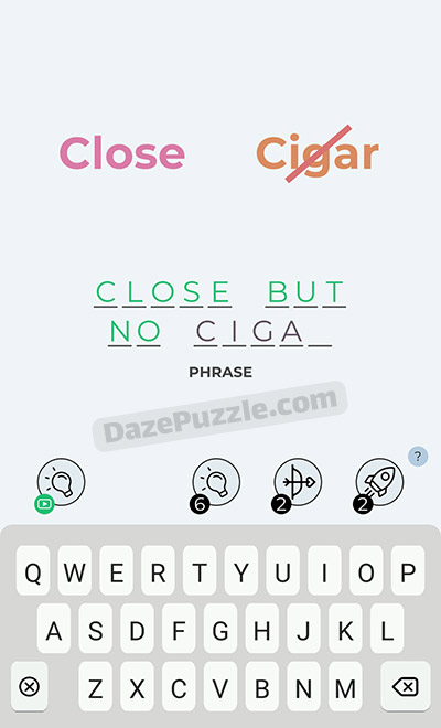 dingbats level 62 close cigar answer
