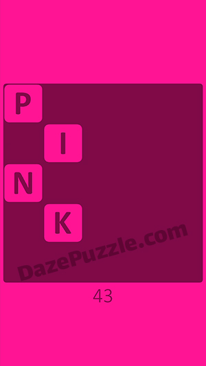 Pink level 43 answer