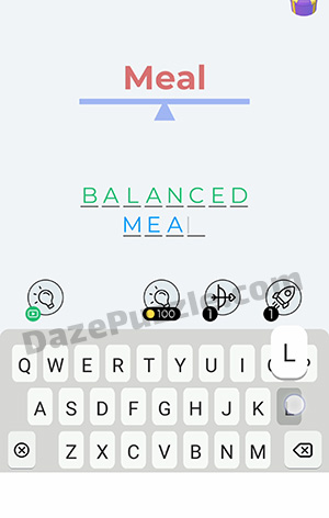 Dingbats Level 100 (Meal) Answer