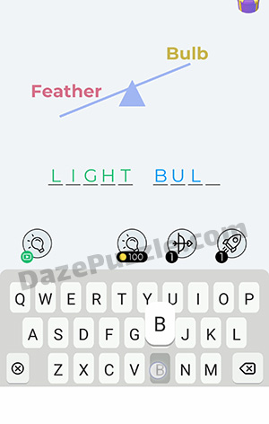 Dingbats Level 101 (Feather Bulb) Answer