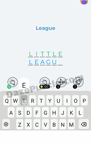 Dingbats Level 102 (League) Answer