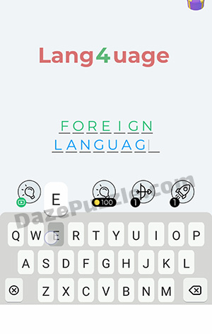 Dingbats Level 104 (Lang 4 uage) Answer