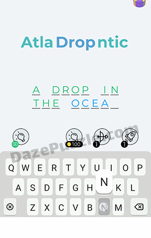 Dingbats Level 112 (Atla Drop ntic) Answer
