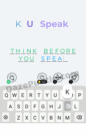 Dingbats Level 115 (K U Speak) Answer