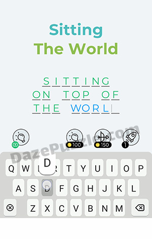 Dingbats Level 120 (Sitting The World) Answer
