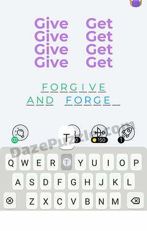 Dingbats Level 121 (Give Get) Answer