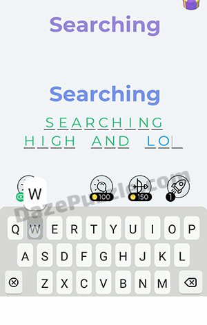 Dingbats Level 122 (Searching) Answer