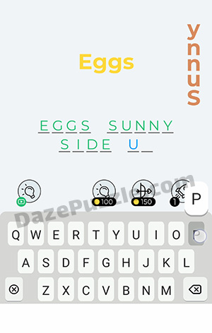 Dingbats Level 135 (Eggs Sunny) Answer