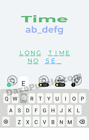 Dingbats Level 137 (Time ab-defg) Answer