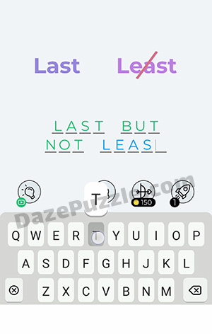 Dingbats Level 142 (Last Least) Answer