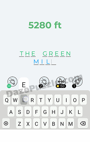 Dingbats Level 156 (5280 ft) Answer
