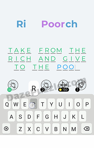 Dingbats Level 160 (Ri Poorch) Answer
