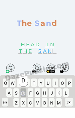 Dingbats Level 177 (The Sand) Answer