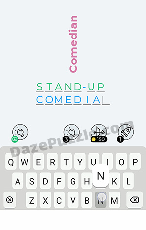 Dingbats Level 186 (Comedian) Answer