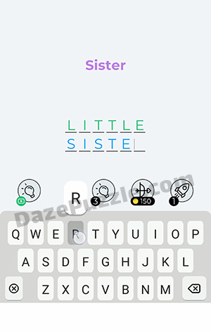 Dingbats Level 187 (Sister) Answer