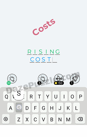 Dingbats Level 190 (Costs) Answer