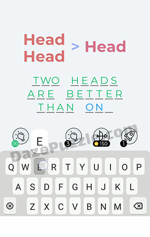 Dingbats Level 195 (Head Head Head) Answer