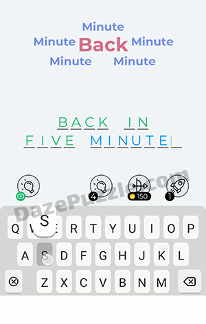 Dingbats Level 216 (Minutes Back Minutes) Answer