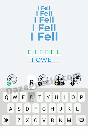 Dingbats Level 220 (I Fell) Answer
