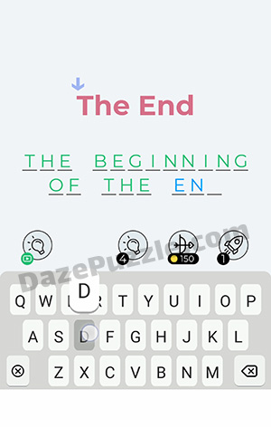 Dingbats Level 237 (The End) Answer