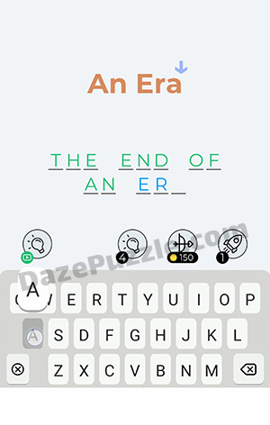 Dingbats Level 239 (An Era) Answer
