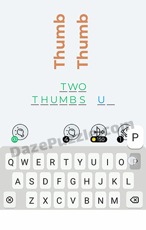 Dingbats Level 250 (Thumb Thumb) Answer