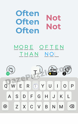 Dingbats Level 270 (Often Not) Answer