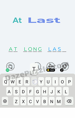 Dingbats Level 274 (At Last) Answer